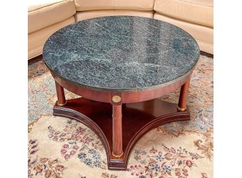 BOMBAY COMPANY EMPIRE STYLE MARBLE TOP TABLE