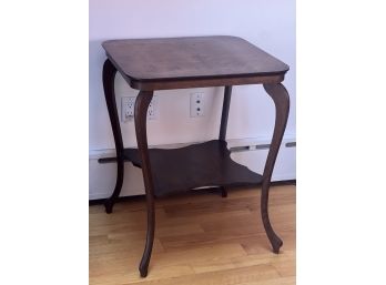 VICTORIAN OAK (2) TIER SIDE TABLE