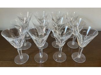 (12) 7 INCH WATERFORD CRYSTAL WINE GLASSES