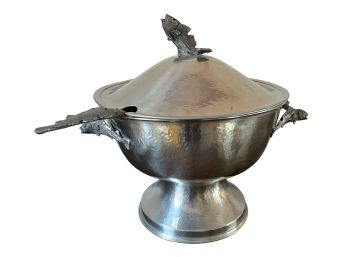 E. ROBERT DRURY OLD NEWBURY PEWTER 'BASS' TUREEN