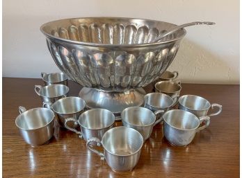 OLD NEWBURY PEWTER (14) PIECE PUNCH SET