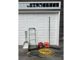 TOOLSHED LOT - PUSH MOWER, BLACK & DECKER BLOWER