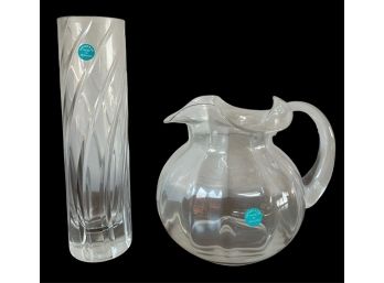 (2) TIFFANY & CO. CRYSTAL VASES