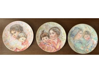 (3) ROYAL DOULTON EDNA HIBEL PLATES