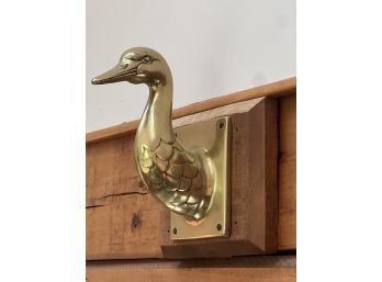 WALL MOUNTED BRASS GOOSE HEAD