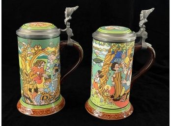 (2) METTLACH FAIRY TALE STEINS