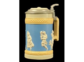 METTLACH STONEWARE CAMEO STEIN