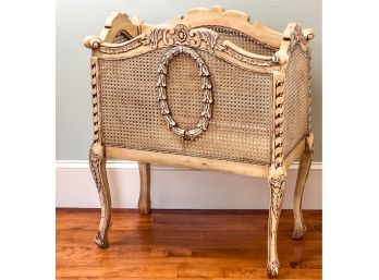 DECORATIVE ITALIAN CANED BABY CRIB