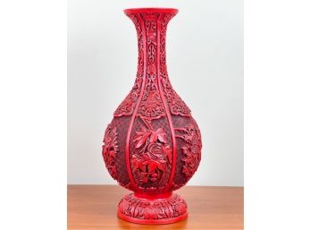 CHINESE CINNABAR VASE