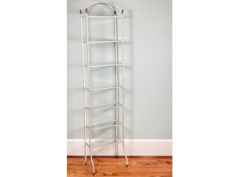 (7) SHELF IRON STAND w ACORN FINIALS