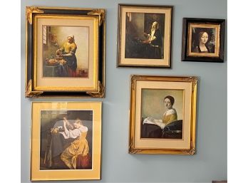 (5) NICELY FRAMED CLASSIC ARTWORK PRINTS