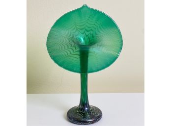 SIGNED JACK IN THE PULPIT ART GLASS VASE