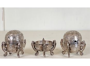 (3) PIECE CHINESE SALT & PEPPER SET