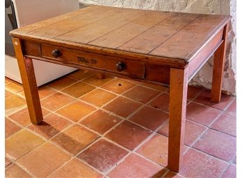 VICTORIAN TOOL BENCH w COPPER SHEATHED LEGS