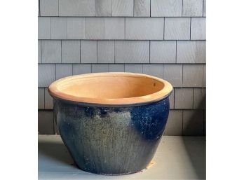 LARGE GLAZED TERRACOTTA PLANTER