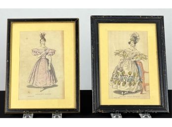 (2) CIRCA 1832 FASHION PRINTS