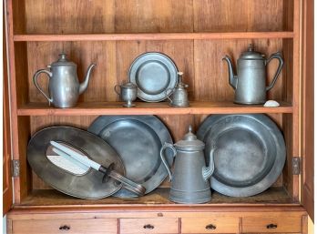 MISCELLANEOUS GROUPING of PEWTER