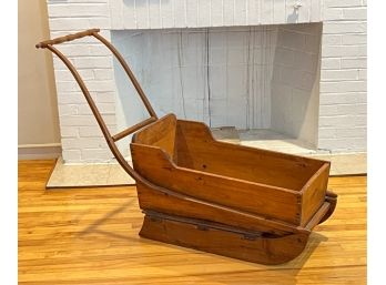 PRIMITIVE PINE PUSH SLEIGH