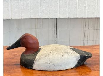 CARVED & PAINTED CANVASBACK DECOY