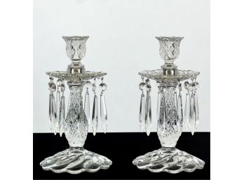 PAIR DUNCAN MILLER 'SANDWICH' CANDLESTICKS