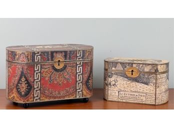 (2) DECORATIVE KEEPSAKE BOXES