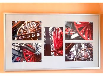 FRAMED WALL DECOR w PHOTOGRAPHS OF MACHINERY