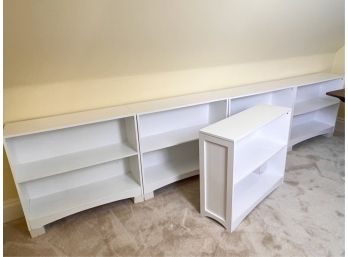 ROW OF (5) TWO SHELF IKEA BOOKCASES