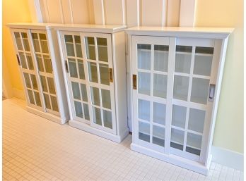 (3) SLIDING GLASS DOOR IKEA BOOKCASES