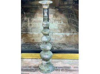 DECORATIVE FAUX DISTRESSED CANDLESTICK