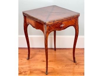 (19th C) LOUIS XV STYLE HANDKERCHIEF GAME TABLE