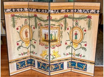 DECORATIVE DRESSING SCREEN W CLASSIC SCENES