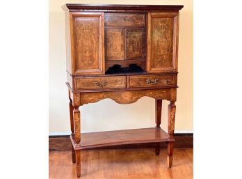 FABULOUS DUTCH MARQUETRY KEEPSAKE CABINET