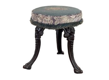 ANTIQUE CAST IRON 3-LEGGED FOOT STOOL