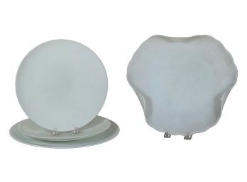 (4) PORCELAIN BLANK PLATES