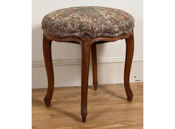 VICTORIAN STYLE FOOT STOOL WITH UPHOLSTERED SEAT