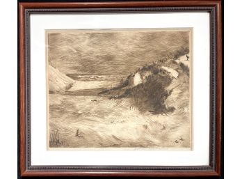 JOHN HAWKINGS SEASCAPE ETCHING