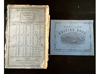 (2) ANTIQUE NEW HAMPSHIRE MATH and WRITING ITEMS