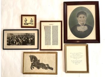 (6) VINTAGE FRAMED ITEMS