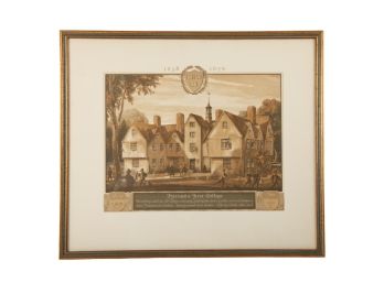 (2) VINTAGE HARVARD COLLEGE FRAMED PRINTS