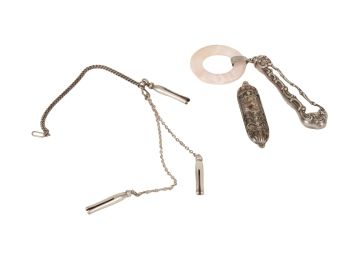 (3) PIECES OF STERLING SILVER INCLUDING JUDAICA