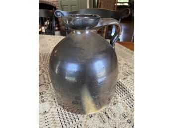 ANTIQUE BROWN SALT GLAZED STONEWARE JUG