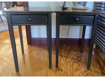 PAIR OF QUALITY CONTEMPORARY END TABLES