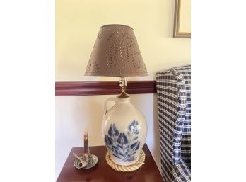 SALMON FALLS STONEWARE JUG LAMP