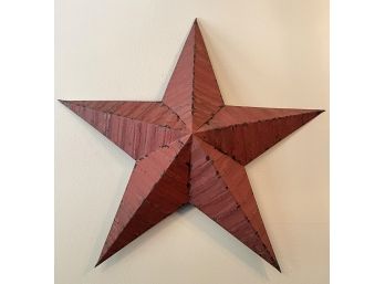 LARGE DECORATIVE PAINTED SHEET METAL STAR