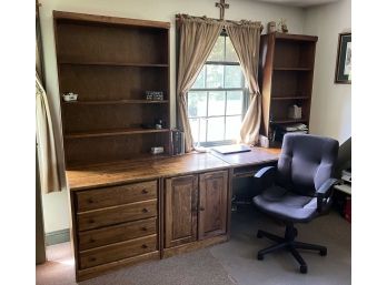 CONTEMPORARY SECTIONAL PINE OFFICE UNIT