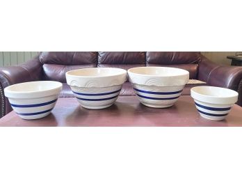 (4) ROBINSON RANSBOTTOM ROSEVILLE BOWLS