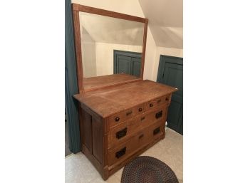 WONDERFUL ANTIQUE OAK DRESSER w/ MIRROR