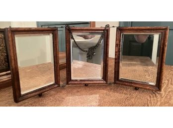 ANTIQUE TRI FOLD DRESSING MIRROR