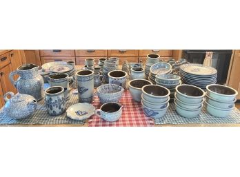 LARGE COLLECTION BEAUMONT BROS POTTERY STONEWARE