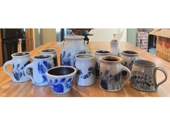 COLLECTION OF MOSTLY SALMON FALLS STONEWARE